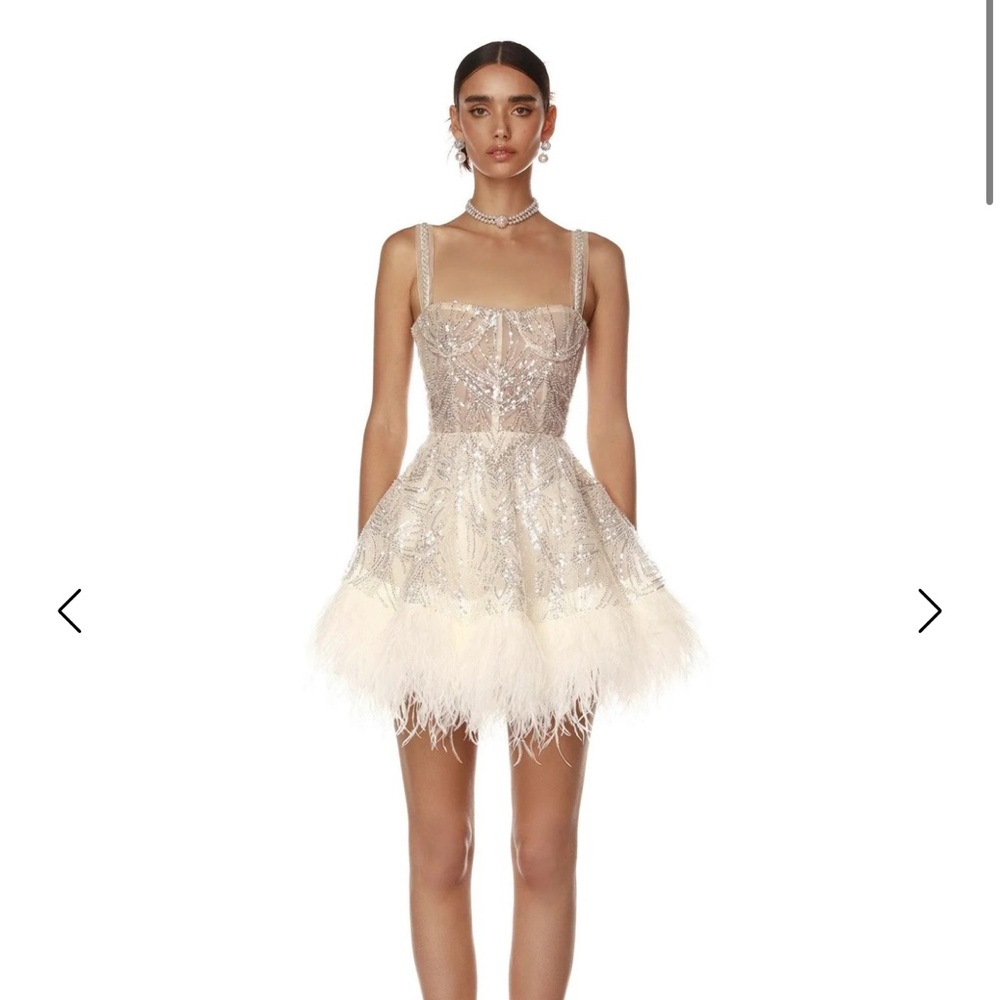Bronx and Banco Mademoiselle Beaded Bustier Mini Dress